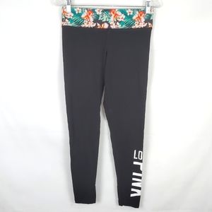 PINK Floral Leggings Womens S Athleisure Loungewear Workout Yoga Gym Activewear